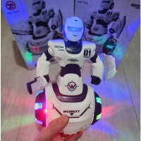 Mainan Anak Robot Intelligent Persistent Power Elektrik Robot Dance Ada Lampu Dan Musik