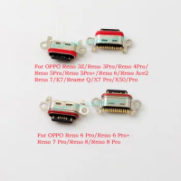 10Pcs Charger Charging Port Plug Usb Dock Connector Contact Type C Jack For OPPO Reno 3Z/Reno 5Pro/Reno 6 Pro/Reno 8 Pro