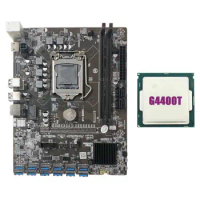 B250C Miner Motherboard with G4400T CPU 12 PCIE to USB3.0 GPU Slot LGA1151 Pin Support DDR4 RAM for BTC Mining