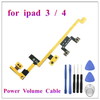 1Pcs Power Volume On Off Side Key Mute Button Flex Cable Replacement For IPad 3 3rd 4 4th Gen 9.7 Inch