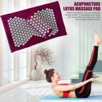 3pcs Lotus Acupressure Massage Pilates Yoga Spike Massager Pillow Mat with Bag