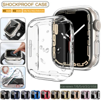360 Cover for Apple Watch Case 49MM 41MM 45MM 42MM 38MM Soft Clear TPU Screen Protector for iWatch Ultra 7 6 5 4 3 44MM 40MM