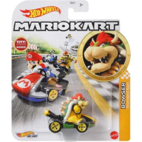 Hot Wheels Premium Mario Kart Bowser Diecast 1:64 Model Car Mario Bro The Super Moive Hotwheels 1/64 Cars Toys for Boys Gifts