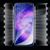 360° New Soft Screen Protector For Oppo Find X5 X6 Pro Screen Protector Reno 6 Reno 5 Pro+ 4 Pro Full Body Front Back Hydrogel