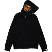 Japanese trendy brand bape Shark head hoodie for men 3D Digitally Printed Sports Zipper Hoodie