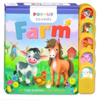 Pop-Up Sounds FARM with 5 pop-up animals to meet and hear!