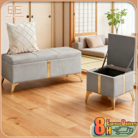 PF9-Large Capacity Storage Bench Upholstered Storage Sofa Bench Solid Wood Frame Storage Bench High