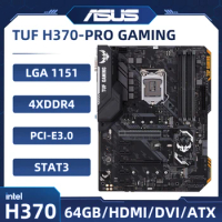 H370 Motherboard Asus TUF H370-PRO GAMING LGA 1151 4×DDR4 64GB PCI-E 3.0 M.2 SATA III USB3.1HDMI ATX For 8th gen Core i7/i5/i3