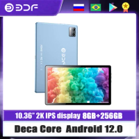 2023 BDF P60 New 10.36 Inch Tablets Deca Core 8GB RAM 256GB ROM 2K FHD Dual 4G Network Android 12.0 GPS Bluetooth WiFi Tablet Pc