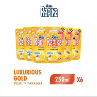 Rapika Biang Pelicin Pakaian luxury gold pouch 250ml
