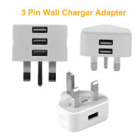 Universal UK Wall Plug Power 3 Pin Adapter Charger With 1/2/3 USB Ports Charging