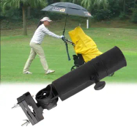 Universal Golf Club Cart Umbrella Holder Stand For Buggy Cart Baby Pram Wheelchair Bike Umbrella Stand Clip Durable Black