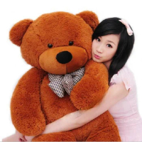 New Giant 47in.Big Cute "Dark Brown" Plush Teddy Bear 120cm Soft Cotton Toy Gift Teddy Bear Cute Plush