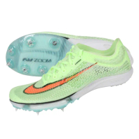 【NIKE 耐吉】AIR ZOOM VICTORY男女田徑氣墊釘鞋-長距離-附鞋袋 螢光綠橘黑(CD4385-700)