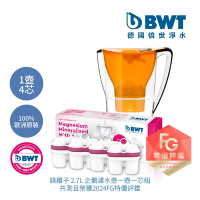 BWT德國倍世 2.7L企鵝濾水壺 1壺4芯組(橘色)