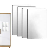 Self Adhesive Mirror Tiles Reflective Mirror Squares Flexible Mirror Sheet Frameless Small Mirror Removable Mirror Wall Sticker