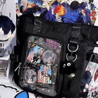 Women Niche Japanese Transparent Ita Bag Casual Large Capacity Shoulder Crossbody Bag Fashionable Ul