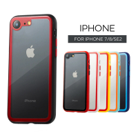 【General】iPhone 8 手機殼 i8 保護殼 出挑雙色玻璃手機保護套