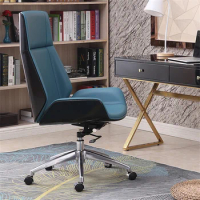 Nordic Luxury Office Chairs Modern office Furniture Computer chair High Back Leather Armchair Home Lifting Pulley Gaming Chair