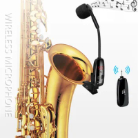Saxophone Wireless Microphone Outdoor Performance UHF Wireless Pickup Microphone Saxophone Microphone