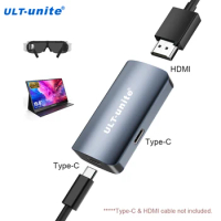 HDMI to USB C Adapter 4K60HZ HDMI to Type C Converter Compatible with RayNeo, XREAL Air, Rokid Air, Switch Base, Steam Deck Base