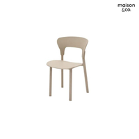 เก้าอี้พลาสติก รุ่น BDD-033 สีครีม (50x62x78 ซม.)