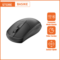 BASIKE Keyboard Mouse Wireless Set Mechanical Gaming LED Touchpad Mini