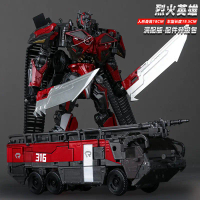 Baiwei TWB \The Bravest\" simplified movie version fire engine Transformation toy model"