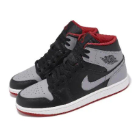 Nike 休閒鞋 Air Jordan 1 Mid 男鞋 灰 黑 AJ1 中筒 黑水泥 一代 DQ8426-006