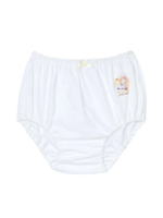 Girl's Underwear Print White Size L