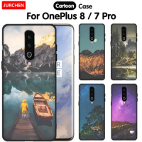 JURCHEN Matte Silicone Phone Case For Oneplus 7 Pro 8 One Plus 7 Pro Oneplus7 OnePlus8 Soft TPU Cute Skin Cover Coque Protection