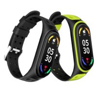 Sport Strap for Mi Band 7 6 5 Bracelet Belt Silicone Watchband Replacement Smartwatch Bracelet for Xiaomi Mi Band 3 4 5 6 Strap