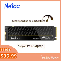 Netac SSD NVME M2 1TB 512GB SSD M2 2280 2TB 4TB SSD PCIE4.0 Internal Solid State Hard Drive with Heat Sink for PS5 Laptop PC