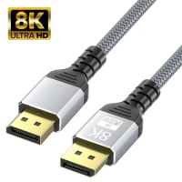 8K Displayport 1.4 Cable DP 4K 144Hz Video Audio Cable For PC Laptop TV Box Projector PS4 Monitor Video Game display port Cord