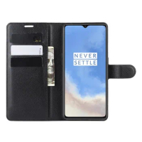 1+7T Case for OnePlus 7T Cover Wallet Card Stent Book Style Flip Leather Cover Protect black One Plus T7 OnePlus7T HD1901 HD1903