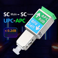 Optical Fiber Converter 0dB SC/UPC Male to SC/APC Female Optical Fiber Connector Mutual Conversion Ethernet Media UPCAPC Adapter