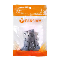 บานพับซ่อนเปิด 180 องศา รุ่น PIS-1262 ขนาด 12 x 62 x 2 มม. (แพ็ค 4 ตัว) สีซิงค์ขาว