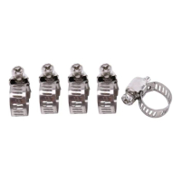 16 Pcs Stainless Steel Adjustable Car Fuel Hose Clamp Pipe Sealing Clip 6-12 Mm