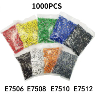 Đầu Cuối Dây Cách Điện, 1000 Cái / Gói, E7508, Thiết Bị Đầu Cuối Uốn Dây Kết Nối Dây, Ferrules Uốn, 