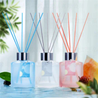 100ml Fruity Aroma Fragrance Reed Diffuser with Sticks, Natural Home Scent Diffuser for Bathroom, Office, Hotel Glass Diffuser