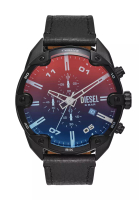 Diesel Diesel Men's Spiked Chronograph Watch ( DZ4667 ) - Quartz, Black Case, Round Dial, 24 MM Black Leather Band