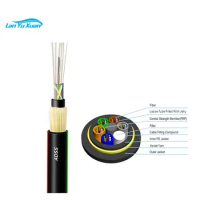 Manufacture Fiber Optic Cable Single Mode Aerial 12 24 48 144 Core Optical Fiber ADSS Cable