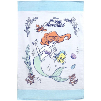 【小禮堂】迪士尼 小美人魚 純棉涼毯浴巾 90x140cm 《藍側身款》(平輸品)