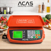 ACAS 821 30Kg / 200gr Timbangan Duduk Digital Double Display Laundry Sayur Buah