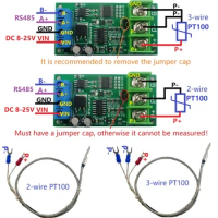 1PCS -20-400 Celsius PT100 Thermocouple Temperature Detector RTD Sensor Converter RS485 Modbus Rtu For arduino Board Module