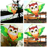 Free Shipping Owl kites flying toys for children kites string line professional kite laundry outdoor games package new kite bag