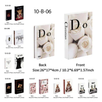 Luxury Brand Decorative Books For Coffee Table Catwalk Perfume Rose Fashion Magazine Leopard Dog Fake Books Storage Box Designer