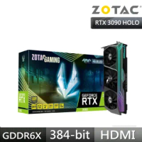 【ZOTAC 索泰】ZOTAC GAMING GeForce RTX 3090 AMP Core Holo 顯示卡