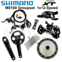 SHIMANO DEORE XT M8100 12v Groupset 32T 34T 36T 170 175 Crankset Mountain Bike Groupset 1x12-Speed 10-51T MS Rear Derailleur