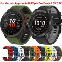 For Garmin Epix Pro Gen 2 Standard / Sapphire 51mm 47mm Fenix 7X Pro 6X Pro 5X Plus Watch Band Quickfit 26mm 22mm Silicone Strap